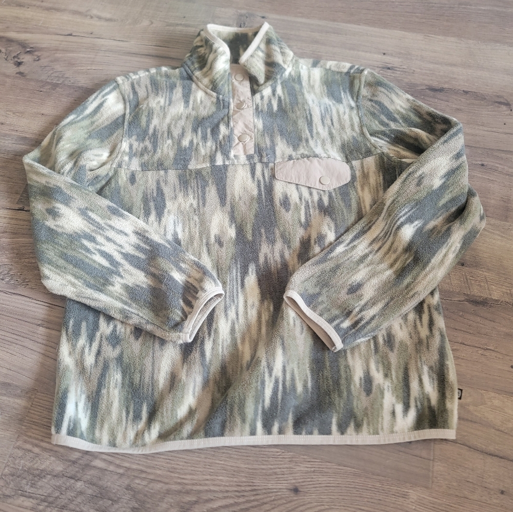 Sierra Designs 1/4 Snap Patterned Pullover Size Small